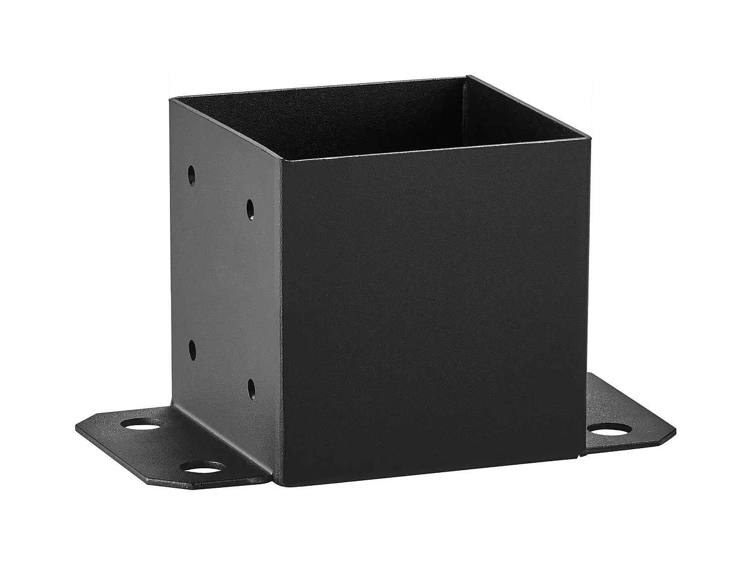 Kit de Supports SucceBuy Lot de 4 Supports de Base de Poteau 152,4 x 152,4 mm, Ancrage de Clôture en Bois Robuste