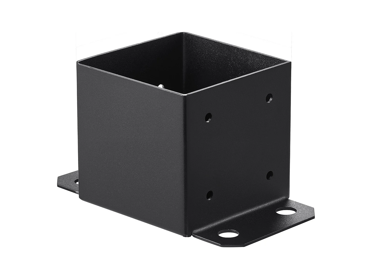 Kit de Supports SucceBuy Lot de 4 Supports de Base de Poteau 152,4 x 152,4 mm, Ancrage de Clôture en Bois Robuste