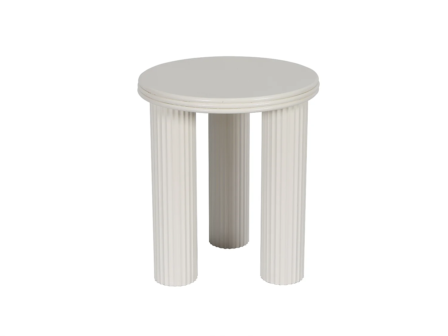 Table d'appoint en métal - H45 cm - Crème - RAVOKA