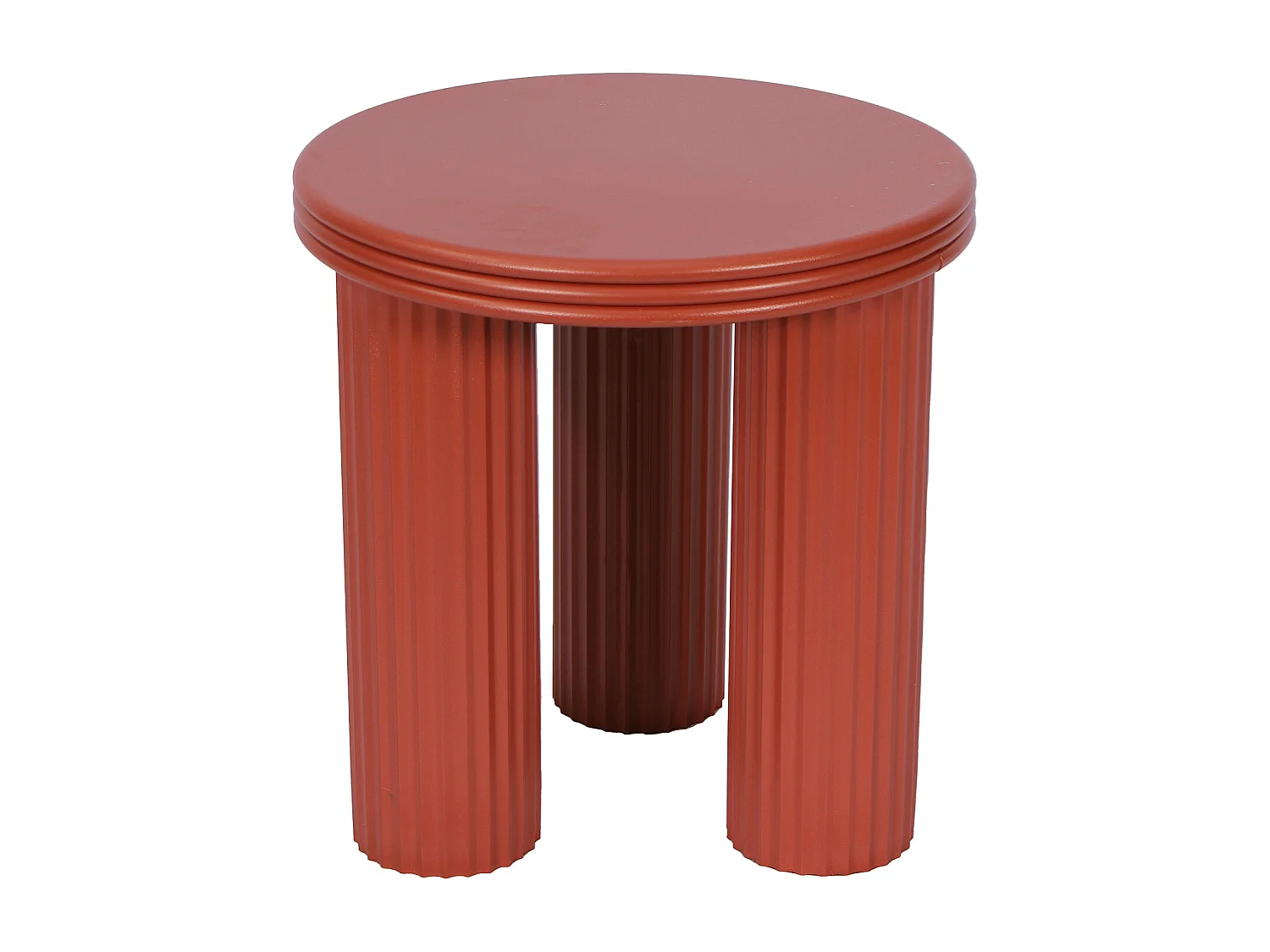 Table d'appoint en métal - H36 cm - Terracotta - RAVOKA