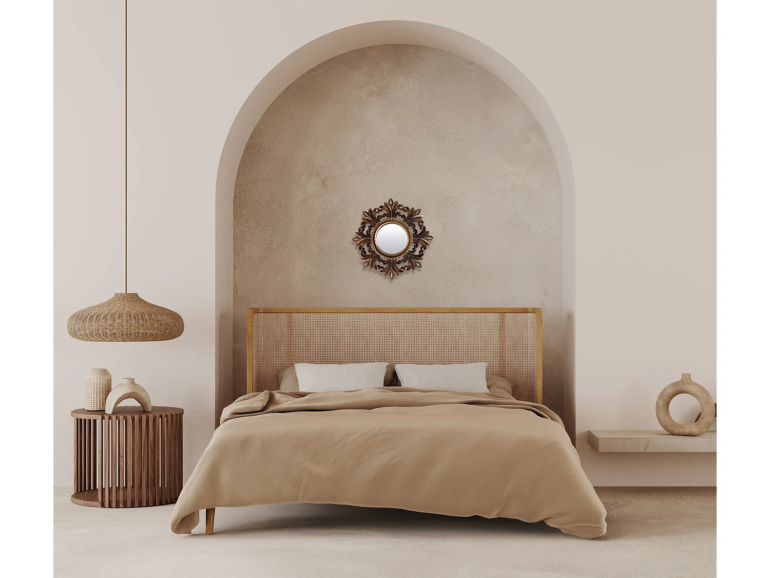 Miroir ancien patiné 30cm