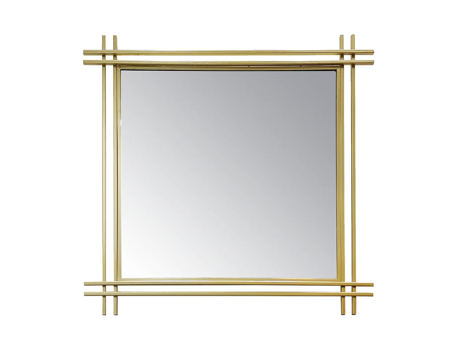 Miroir métal doré 80x80cm