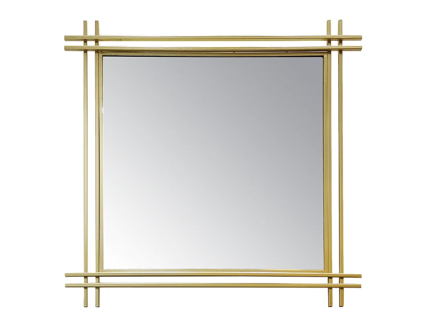 Miroir métal doré 80x80cm