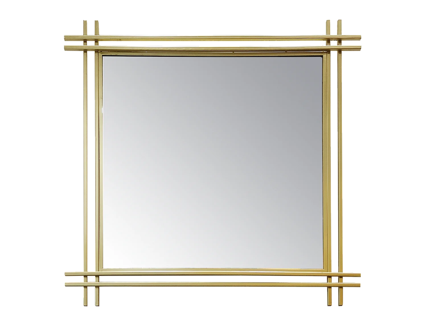 Miroir métal doré 80x80cm