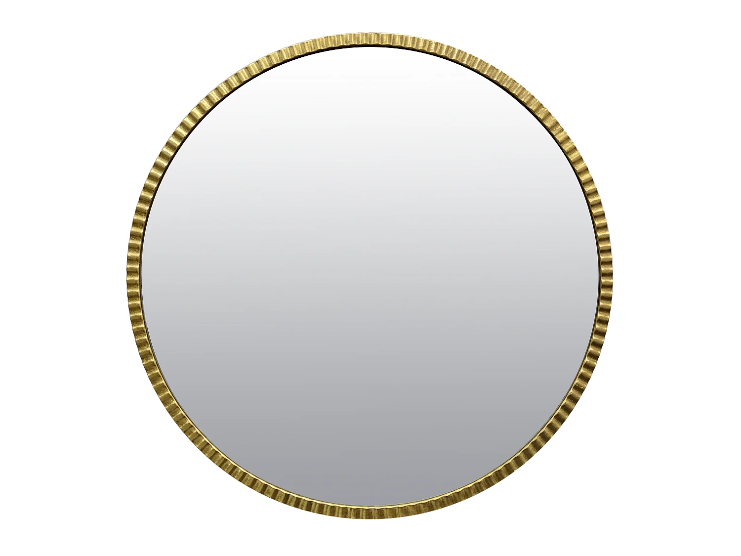 Miroir rond doré 80cm