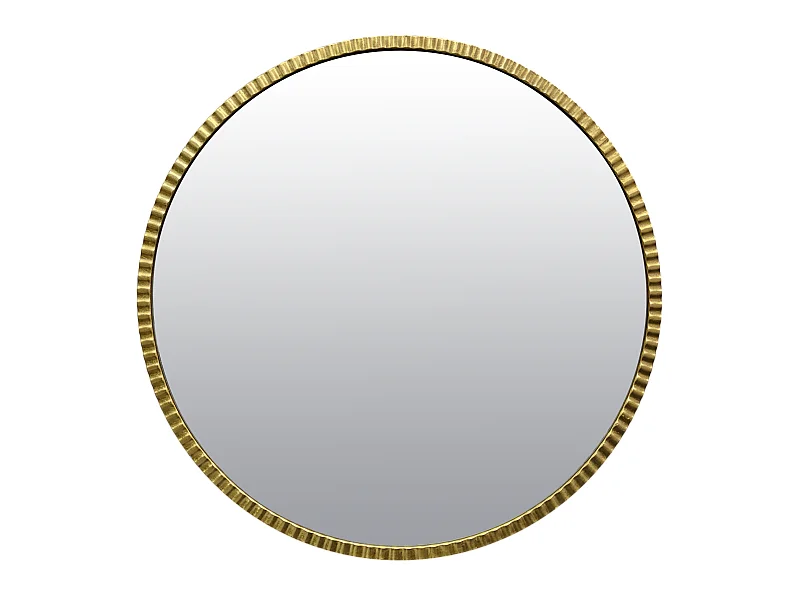 Miroir rond doré 80cm