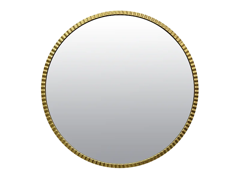 Miroir rond doré 80cm
