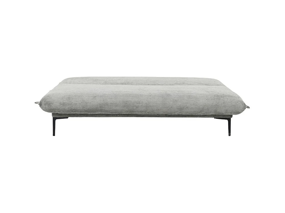 Sofá-cama VELARIS – Tecido de veludo cinza escuro – Estrutura de madeira – Colchão integrado – Elegante e compacto