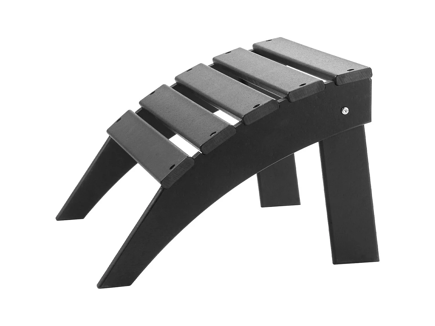 Pouf de Jardin, SucceBuy Pouf Adirondack Pliable en Plastique HDPE 47 x 49 x 33 cm, Repose-pieds Résistant aux Intempéries pour Chaise Adirondack, Noir