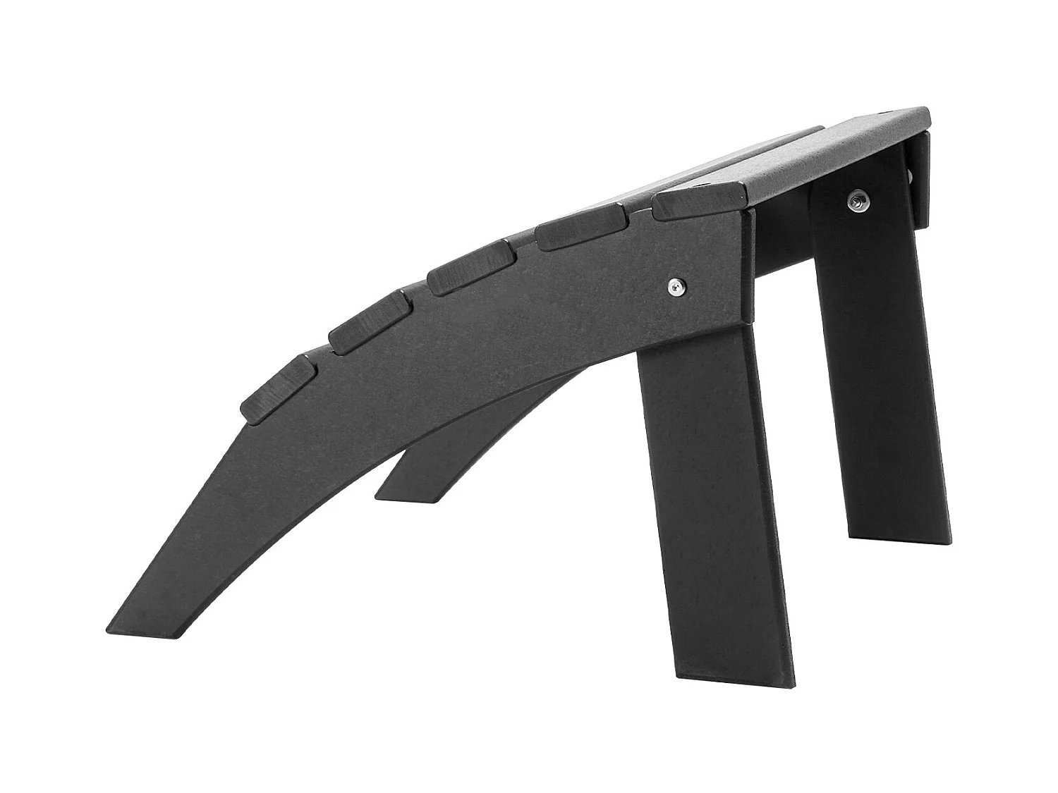 Pouf de Jardin, SucceBuy Pouf Adirondack Pliable en Plastique HDPE 47 x 49 x 33 cm, Repose-pieds Résistant aux Intempéries pour Chaise Adirondack, Noir