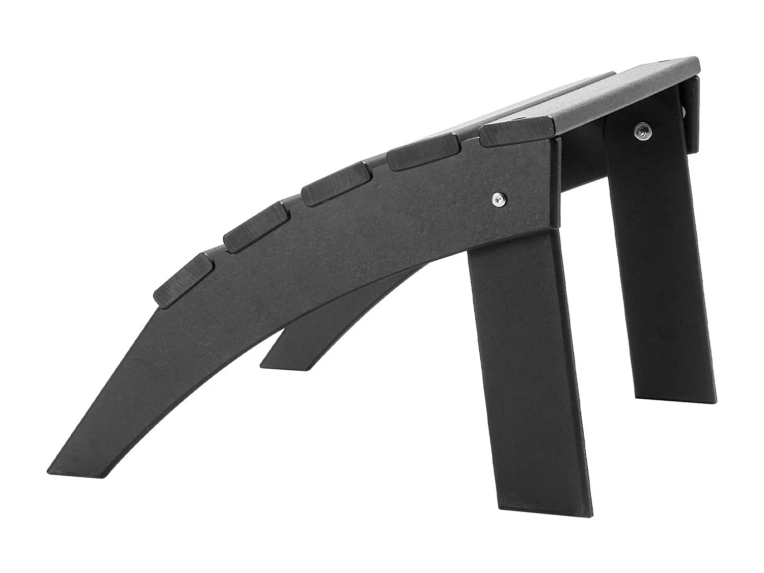 Pouf de Jardin, SucceBuy Pouf Adirondack Pliable en Plastique HDPE 47 x 49 x 33 cm, Repose-pieds Résistant aux Intempéries pour Chaise Adirondack, Noir