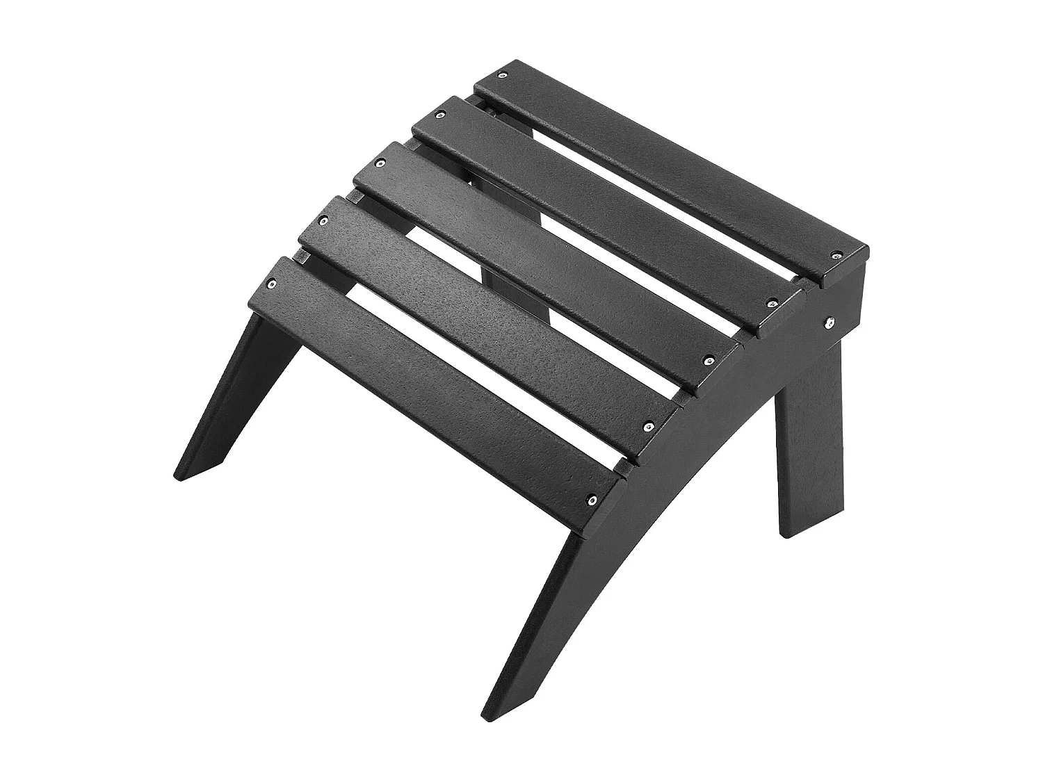 Pouf de Jardin, SucceBuy Pouf Adirondack Pliable en Plastique HDPE 47 x 49 x 33 cm, Repose-pieds Résistant aux Intempéries pour Chaise Adirondack, Noir