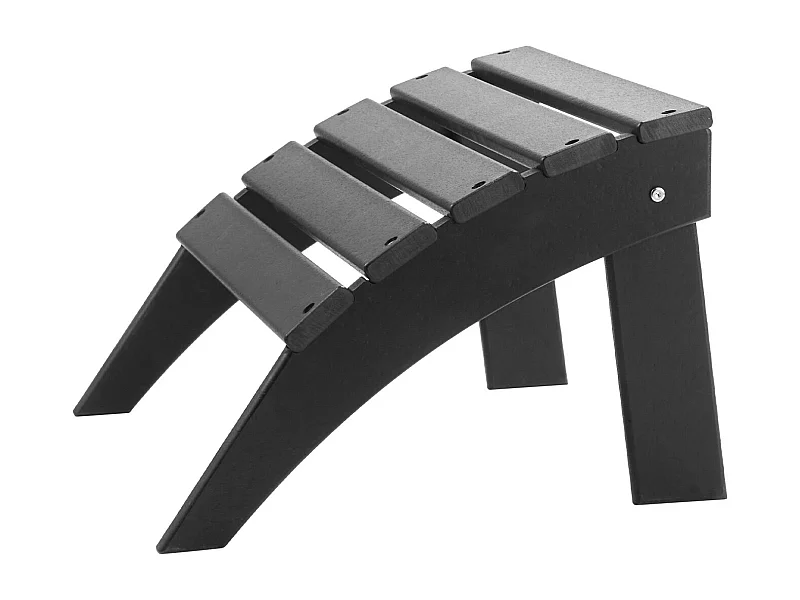 Pouf de Jardin, SucceBuy Pouf Adirondack Pliable en Plastique HDPE 47 x 49 x 33 cm, Repose-pieds Résistant aux Intempéries pour Chaise Adirondack, Noir