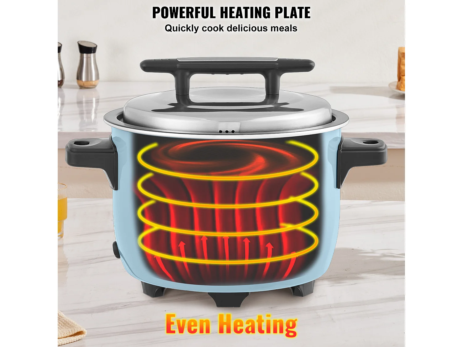 Handlowy Kocioł SucceBuy do Ryżu, 10 L 50 Filiżanek Antypryszkowe 24H Grzeb dla Restauracji