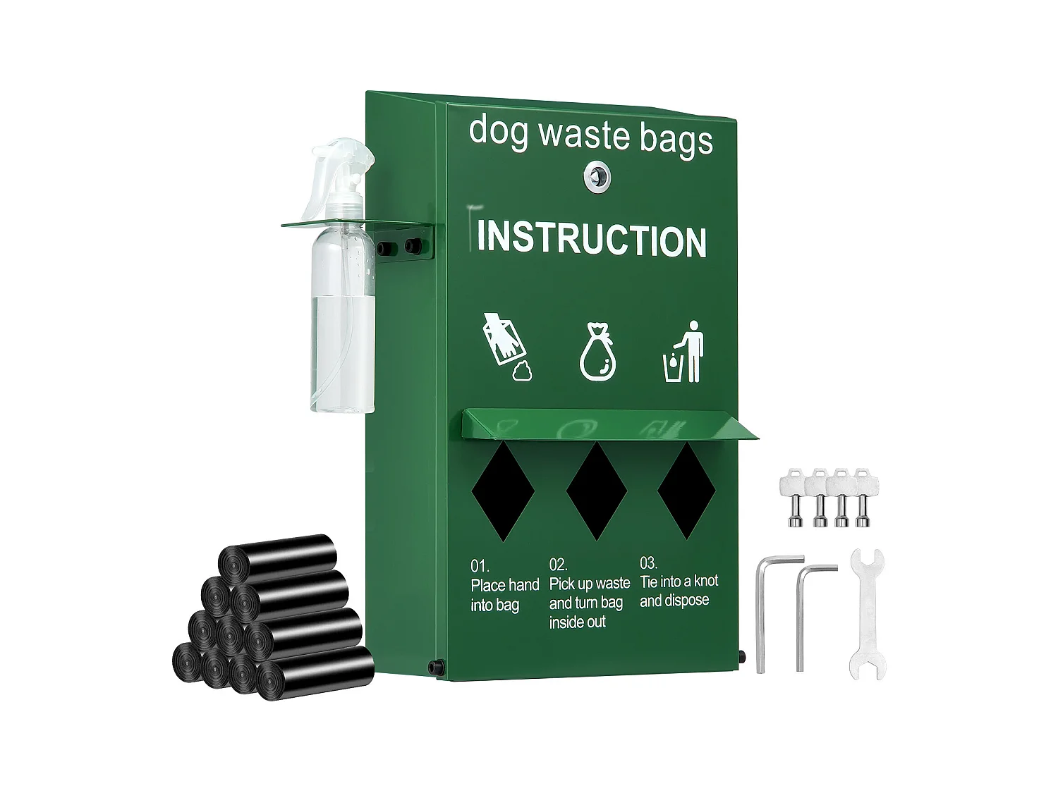 Dispensador de Bolsas para Excrementos de Perro SucceBuy con Cerradura con 600 Bolsas