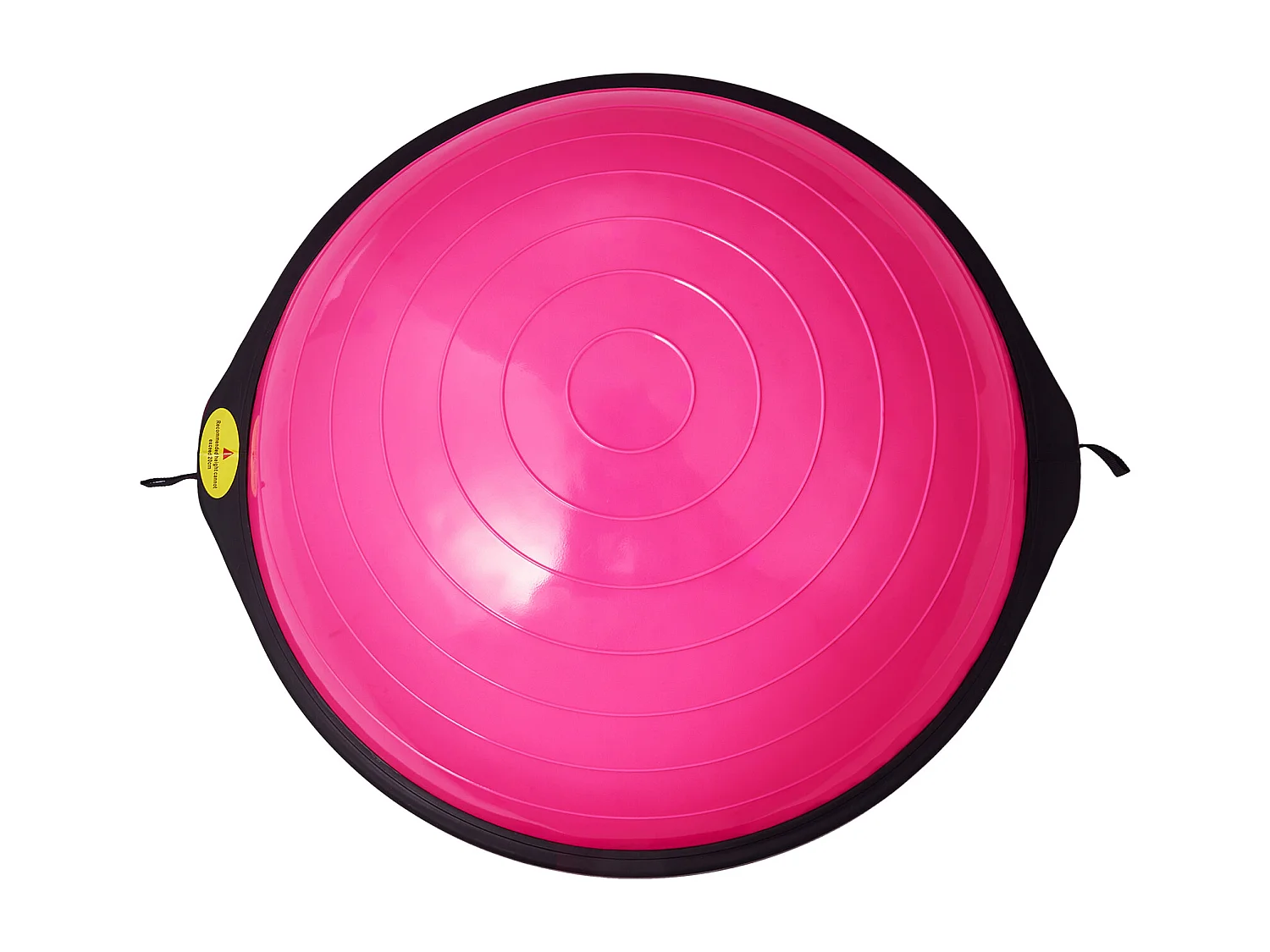 Ballons d'Exercice SucceBuy, Demi-Ballon d'Exercice d'Entraînement, 66 cm, Capacité de 680 kg, avec Bandes de Résistance et Pompe à Pied, Rose