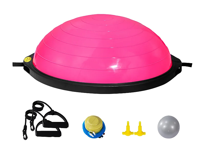Pelotas de Ejercicio SucceBuy, Semi-Bola de Ejercicio de Entrenamiento, 66 cm, Capacidad de 680 kg, Rosa