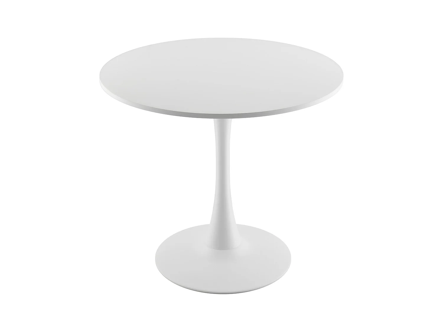 Mesa de Conjunto SucceBuy Mesa de Jantar Redonda em Madeira de 80 cm para 2 a 4 Pessoas (Só Mesa)