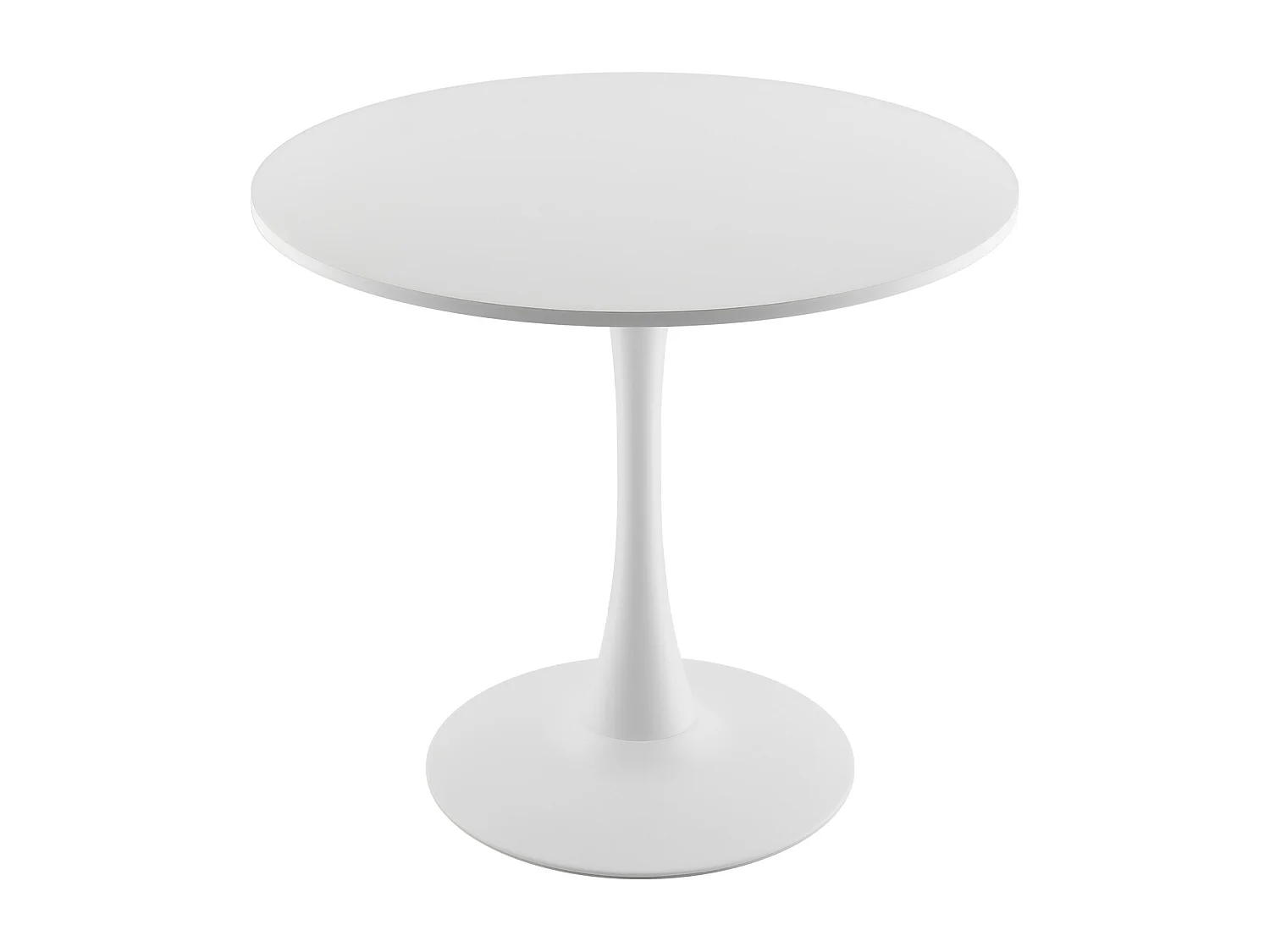 Mesa de Conjunto SucceBuy Mesa de Jantar Redonda em Madeira de 80 cm para 2 a 4 Pessoas (Só Mesa)