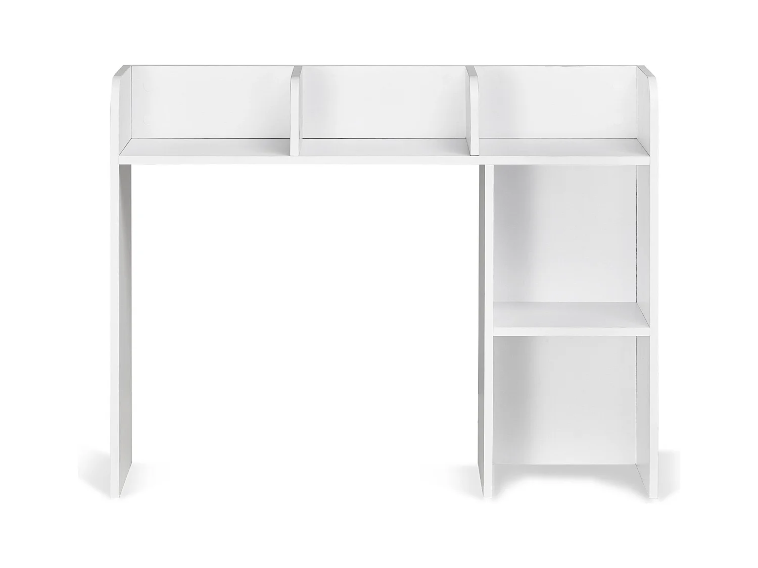 Étagère de Bureau SucceBuy Blanche à 2 Niveaux Organisateur de Rangement pour le Bureau et la Maison