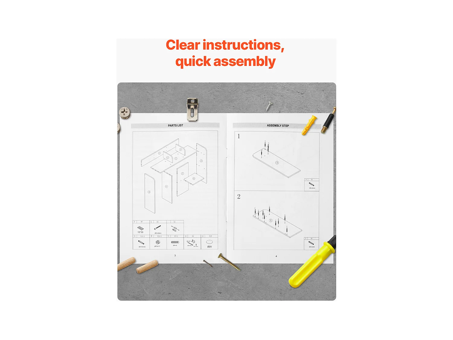 Étagère de Bureau SucceBuy Blanche à 2 Niveaux Organisateur de Rangement pour le Bureau et la Maison
