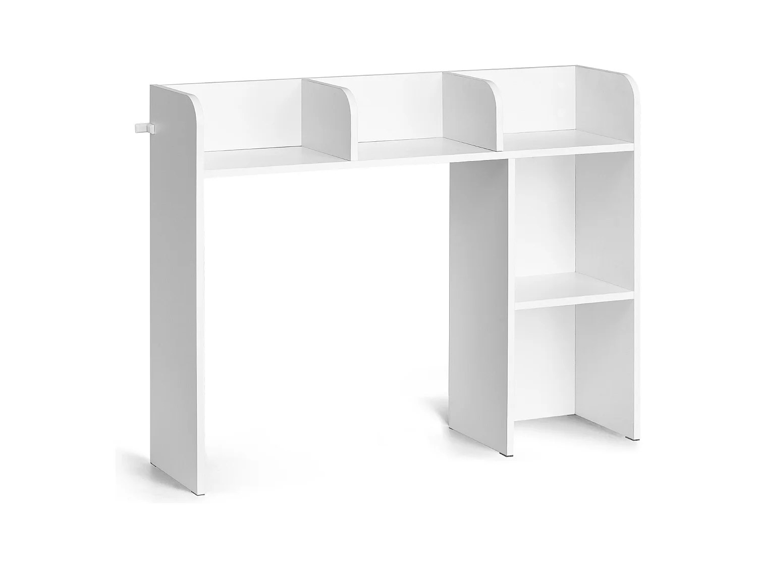 Étagère de Bureau SucceBuy Blanche à 2 Niveaux Organisateur de Rangement pour le Bureau et la Maison