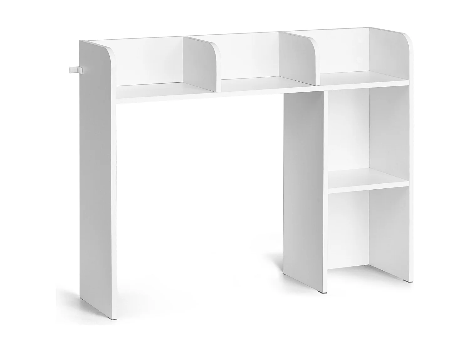 Półka Biurkowa SucceBuy Biała na 2 Poziomach Organizer do Przechowywania do Biura i Domu