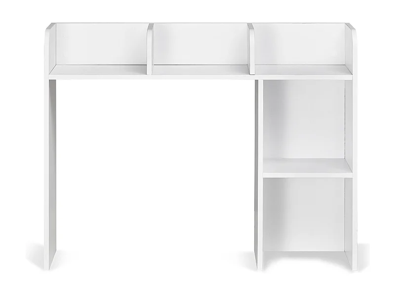 Étagère de Bureau SucceBuy Blanche à 2 Niveaux Organisateur de Rangement pour le Bureau et la Maison