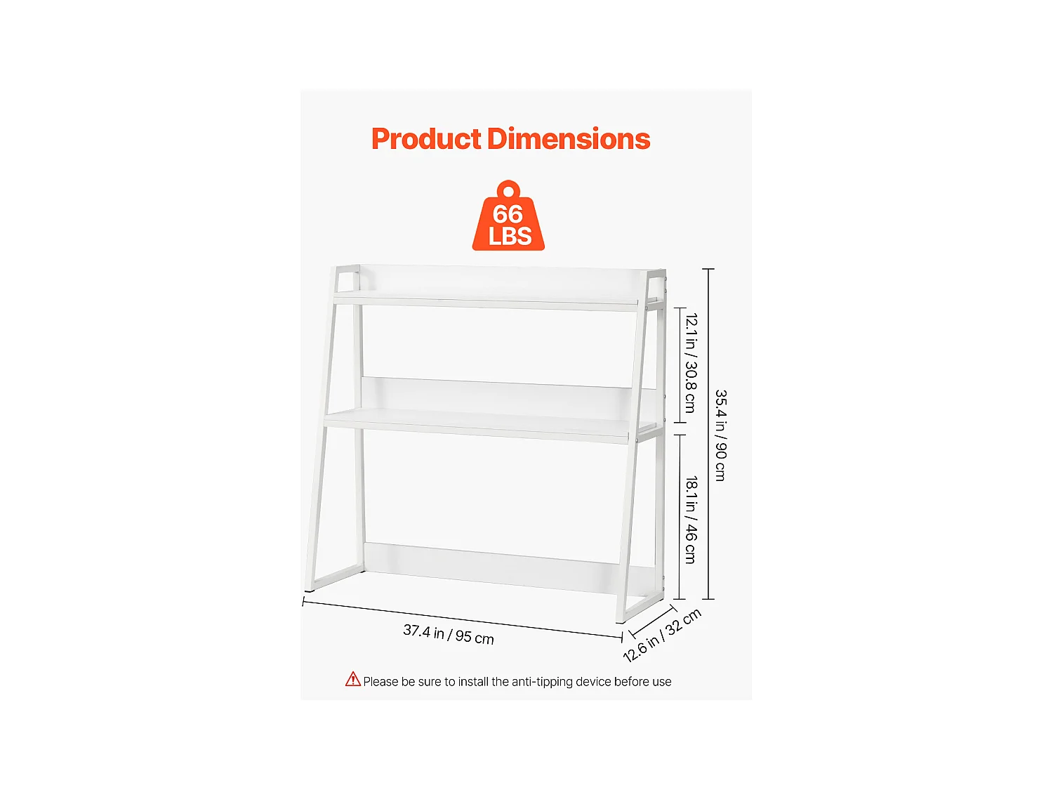 Étagère de Bureau SucceBuy Organiseur à 2 Niveaux pour le Bureau et la Maison Blanc