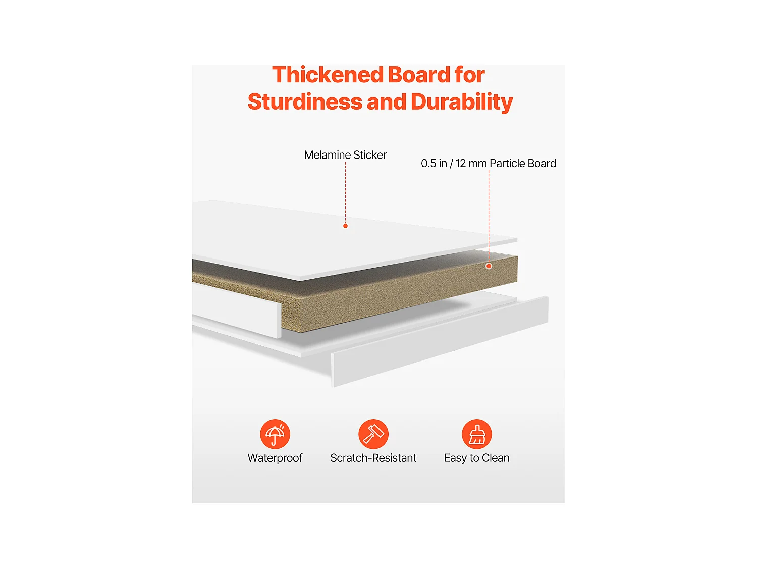 Étagère de Bureau SucceBuy Organiseur à 2 Niveaux pour le Bureau et la Maison Blanc