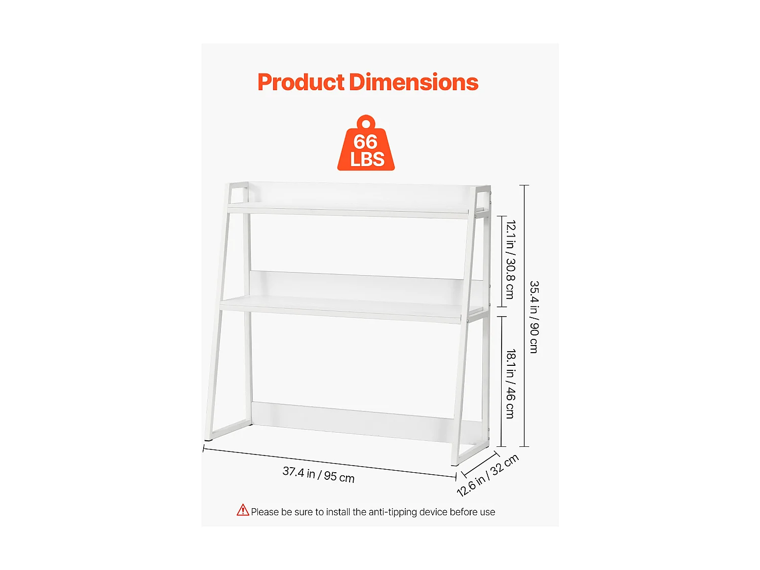 Étagère de Bureau SucceBuy Organiseur à 2 Niveaux pour le Bureau et la Maison Blanc