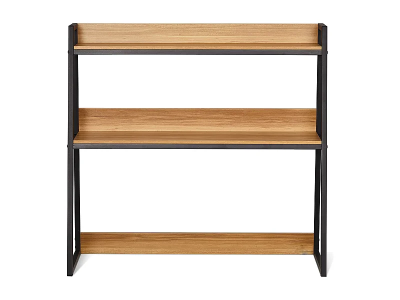 Étagère de Bureau SucceBuy 2 Niveaux Convient au Bureau et à la Maison avec des Patins Antidérapants, Mesurant 95 x 32 x 89 cm