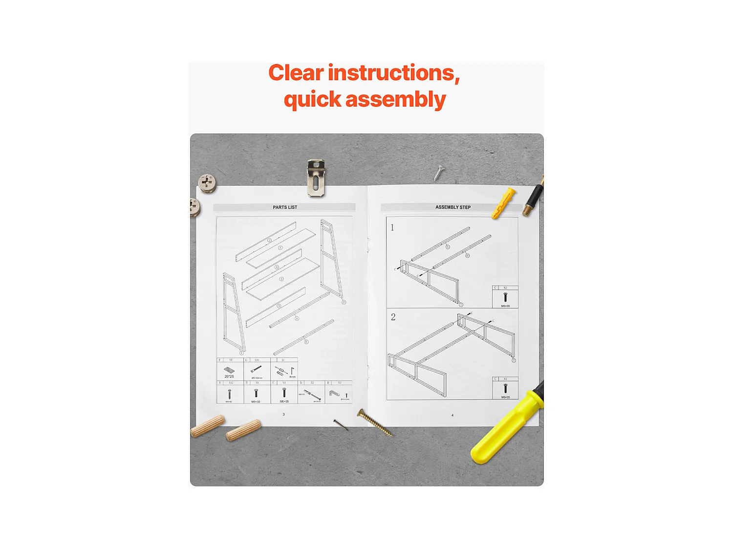 Étagère de Bureau SucceBuy 2 Niveaux Convient au Bureau et à la Maison avec des Patins Antidérapants, Mesurant 95 x 32 x 89 cm