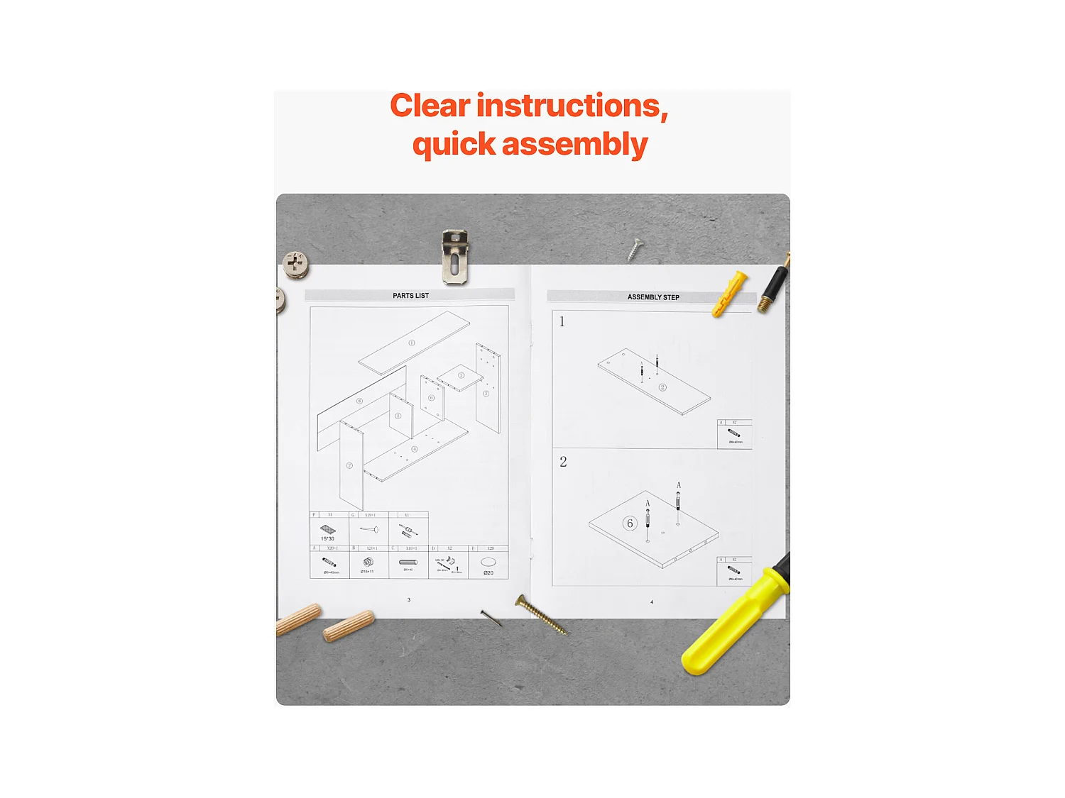 Étagère de Bureau SucceBuy Blanche à 1 Niveau Organisateur de Rangement pour le Bureau et la Maison