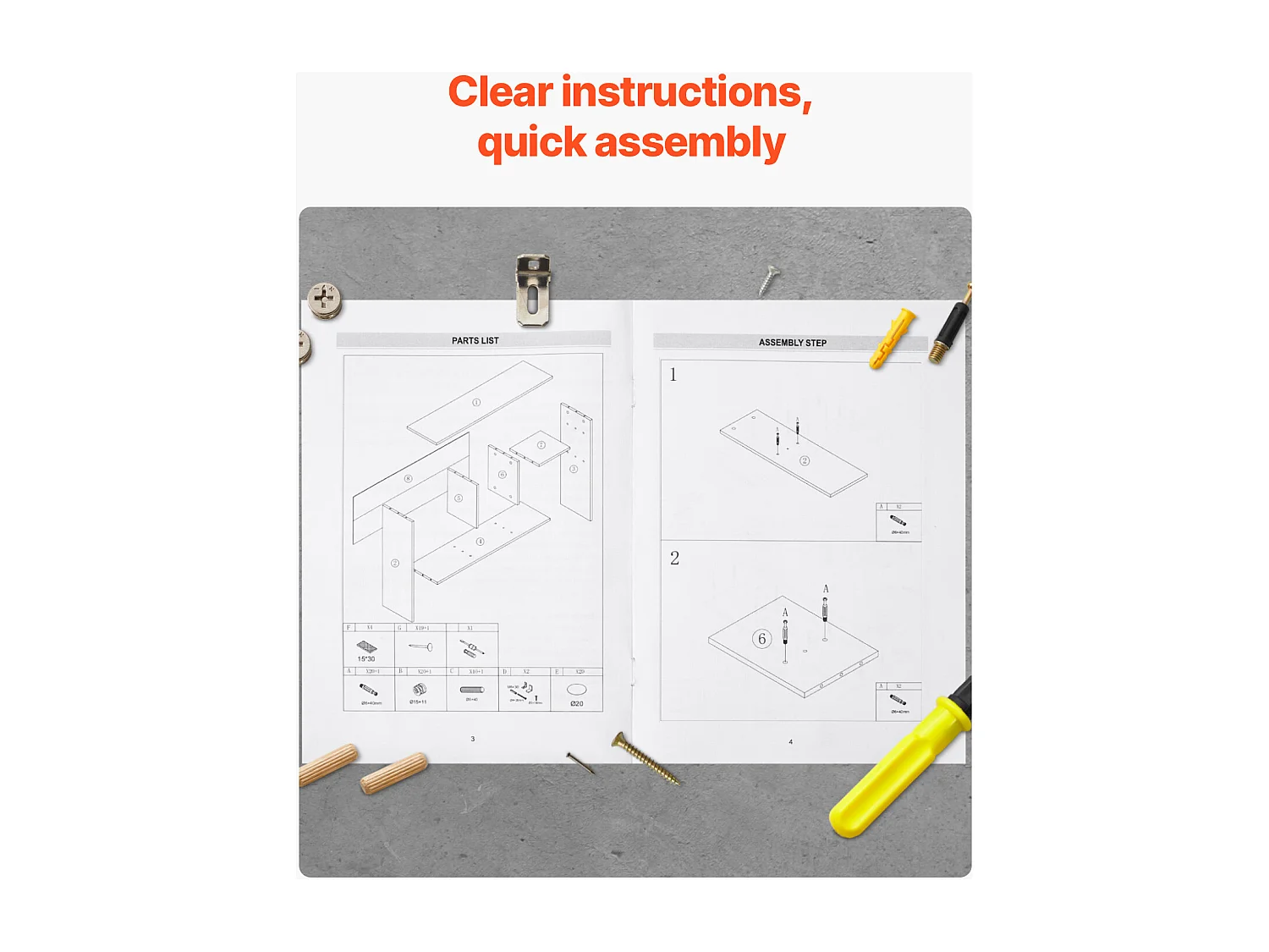 Étagère de Bureau SucceBuy Noire à 1 Niveau Organisateur de Rangement pour le Bureau et la Maison