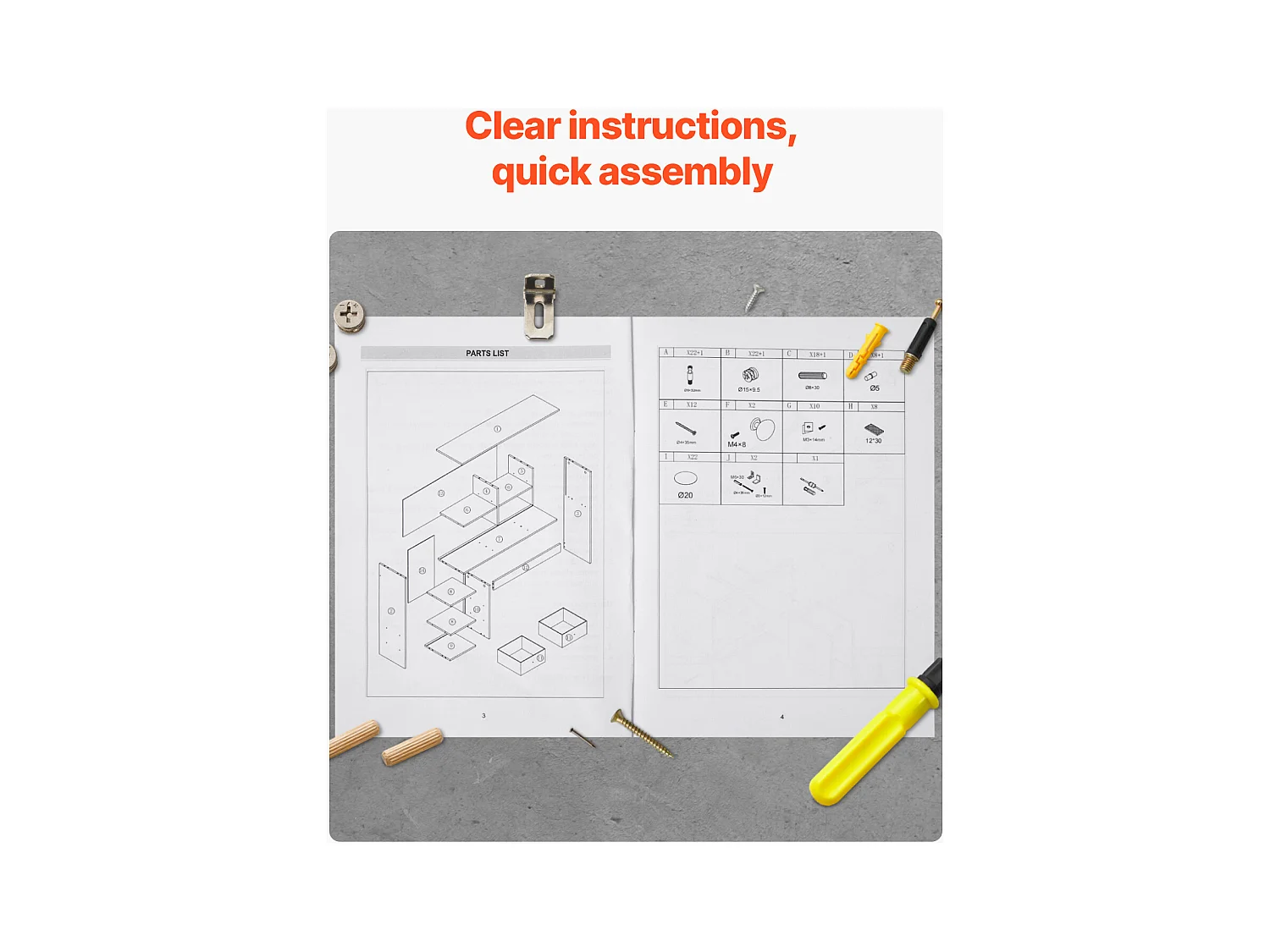 Étagère de Bureau SucceBuy Organiseur Noir à 3 Niveaux pour le Bureau et la Maison