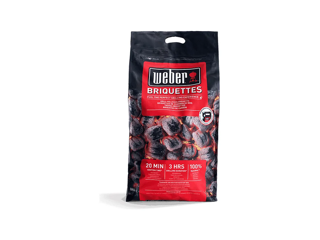 8-kg-Beutel Weber Briketts für Holzkohlegrill