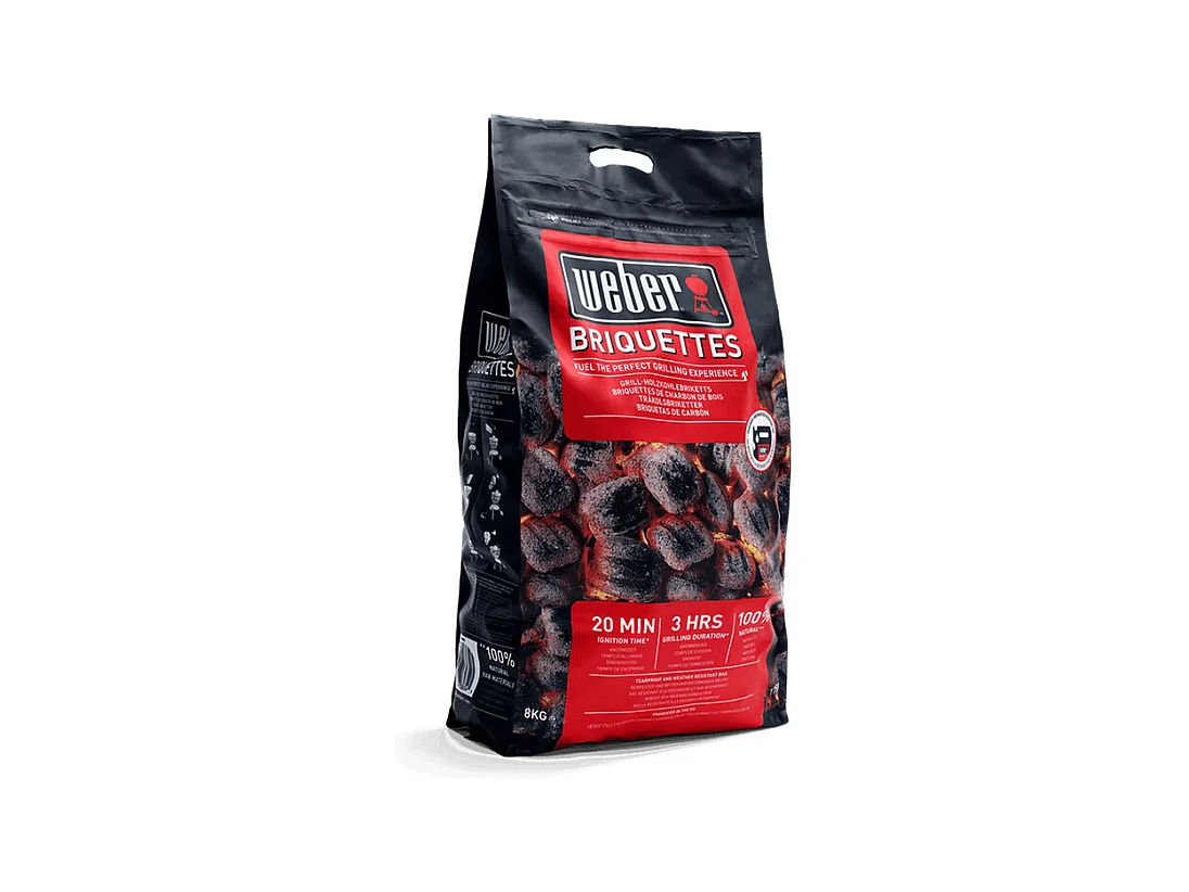8-kg-Beutel Weber Briketts für Holzkohlegrill