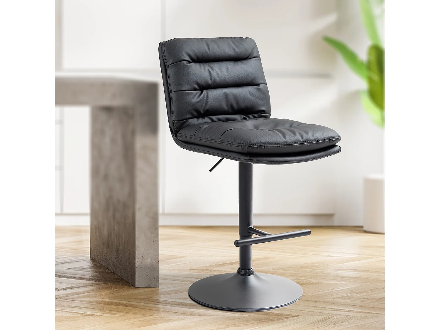 Barhocker Damar Kunstleder schwarz