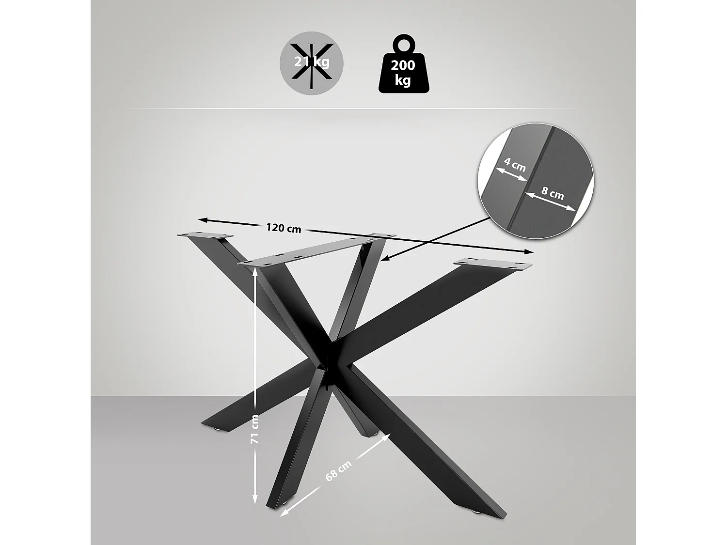 "Tischbeine Biloxi M"