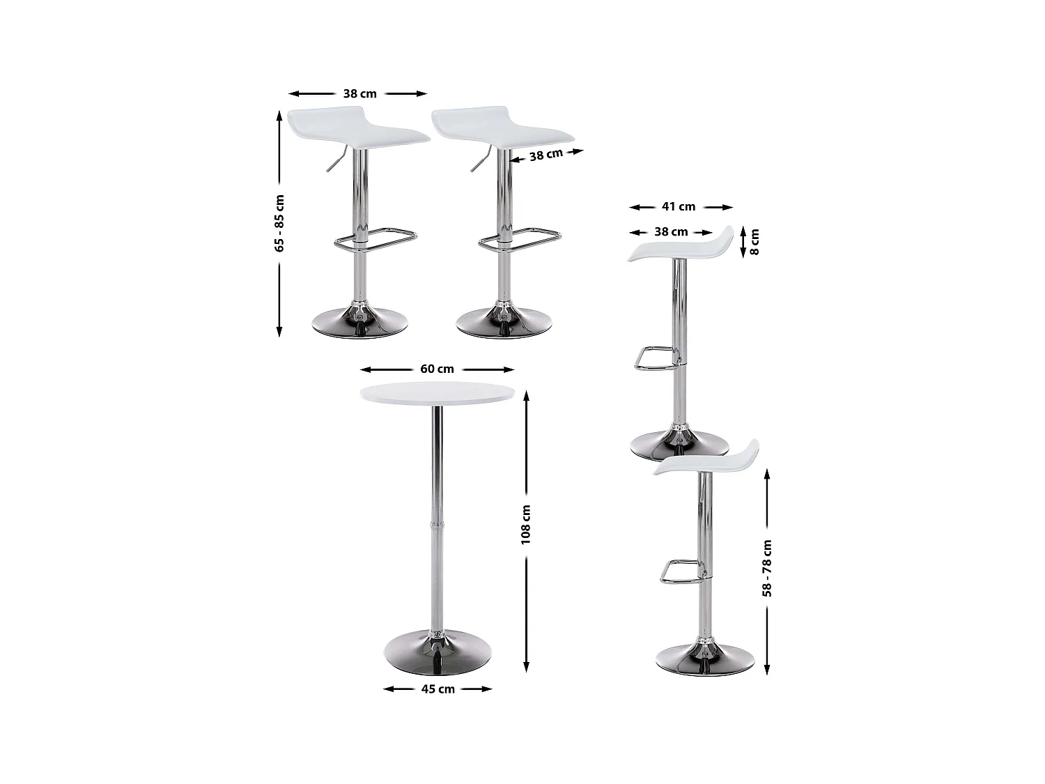 4er Bartisch Set Esberg