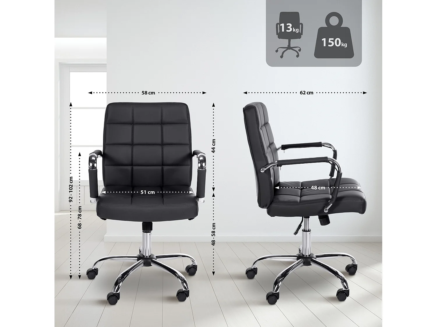 Arbeitshocker Ashland Kunstleder