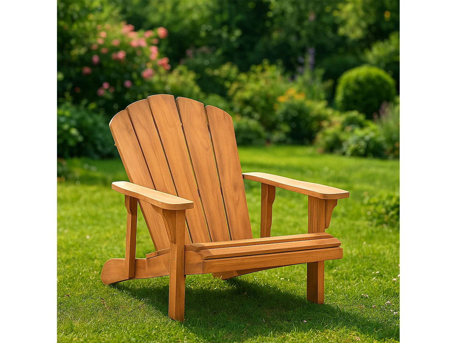 Krzesło Brownsville z Teakowym Ergonomicznym Designem i Regulowanym Oparciem