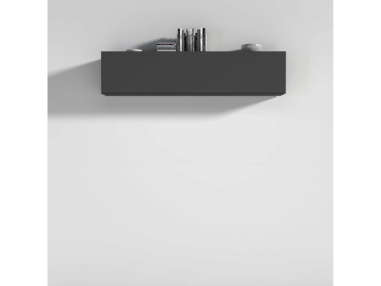 Pensile da muro Maruska con 1 anta a ribalta antracite opaco 180x30x40 cm