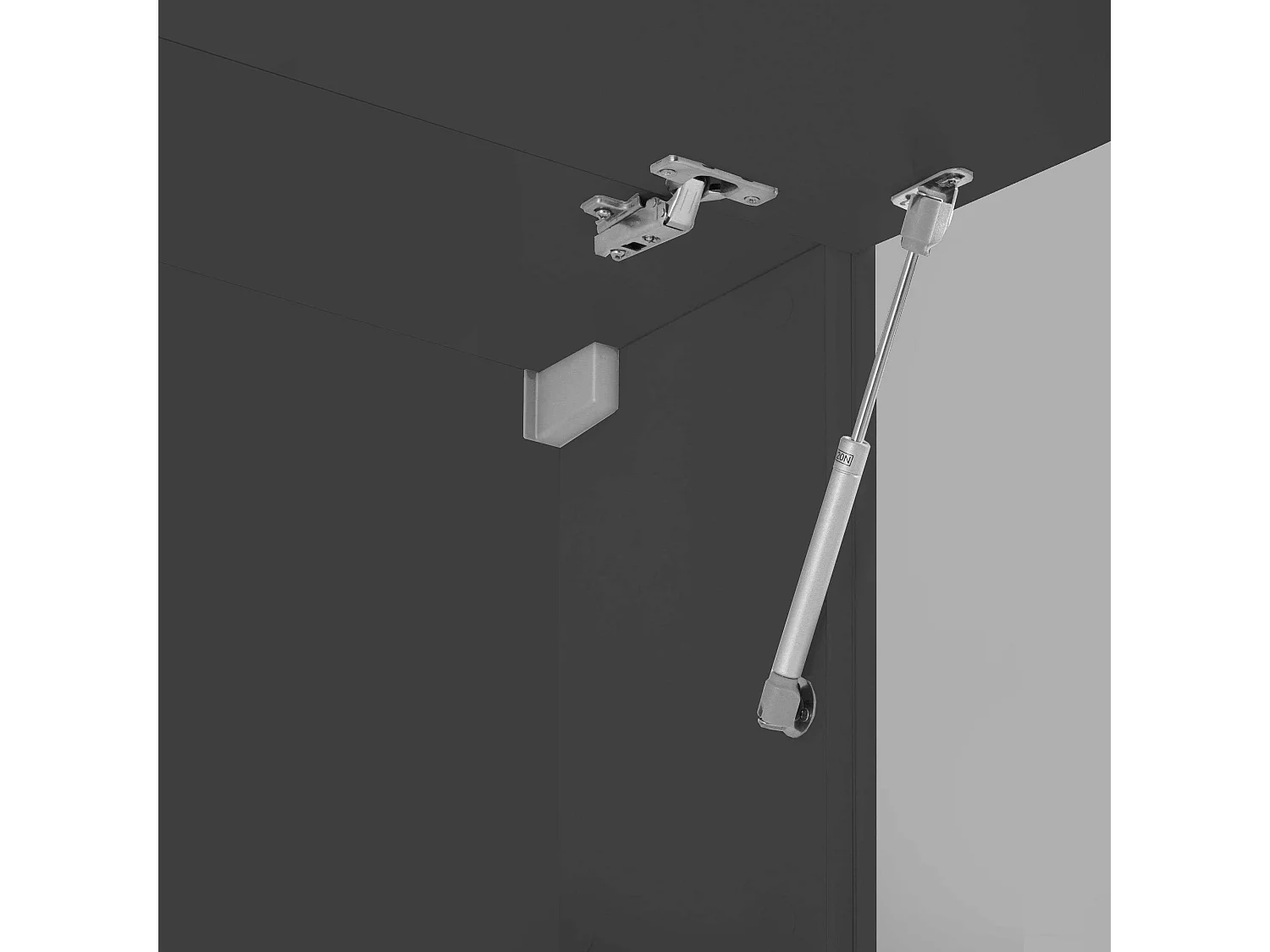 Pensile da muro Maruska con 1 anta a ribalta antracite opaco 180x30x40 cm