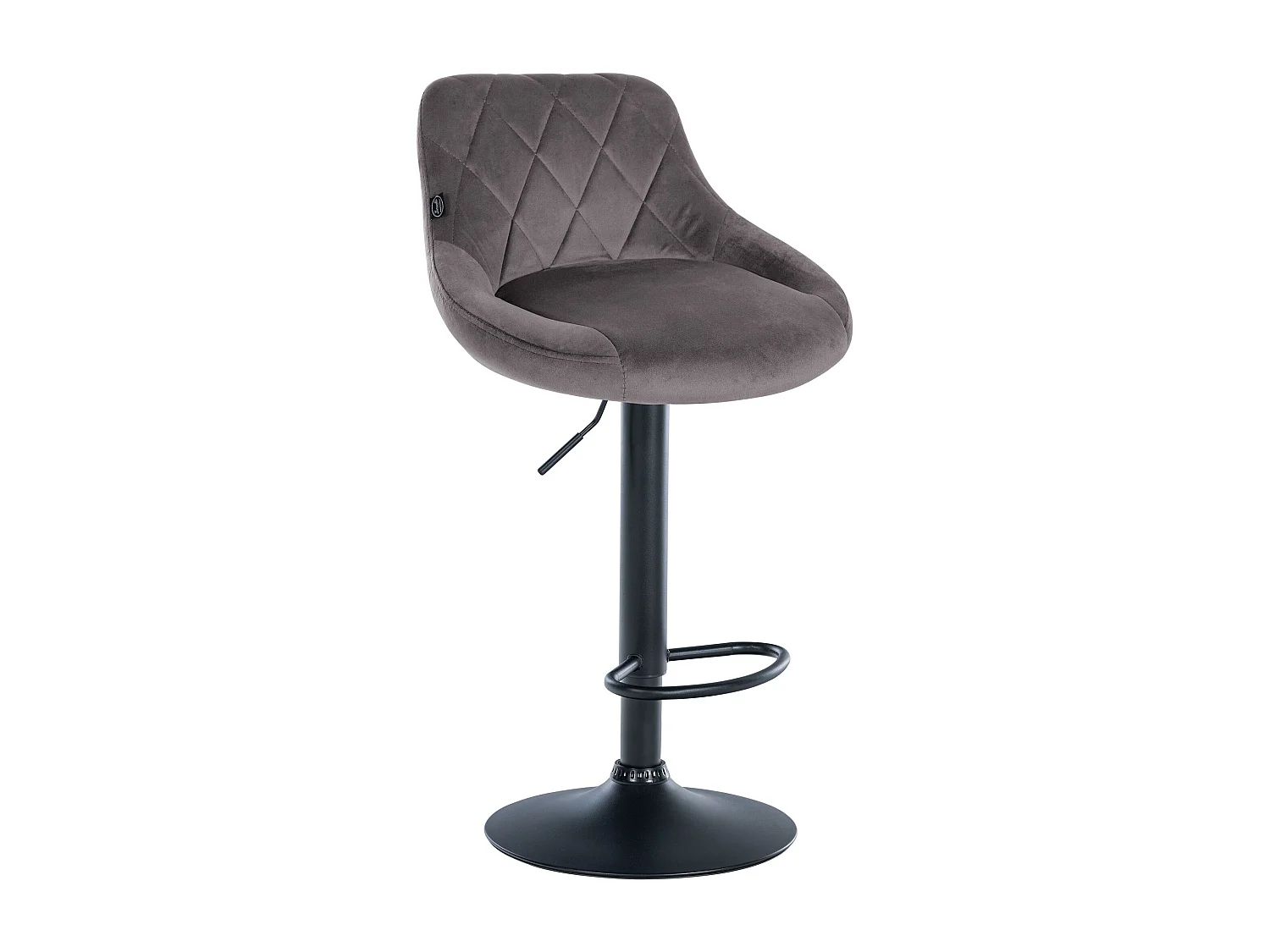 2er Set Barhocker Lazio Samt schwarz