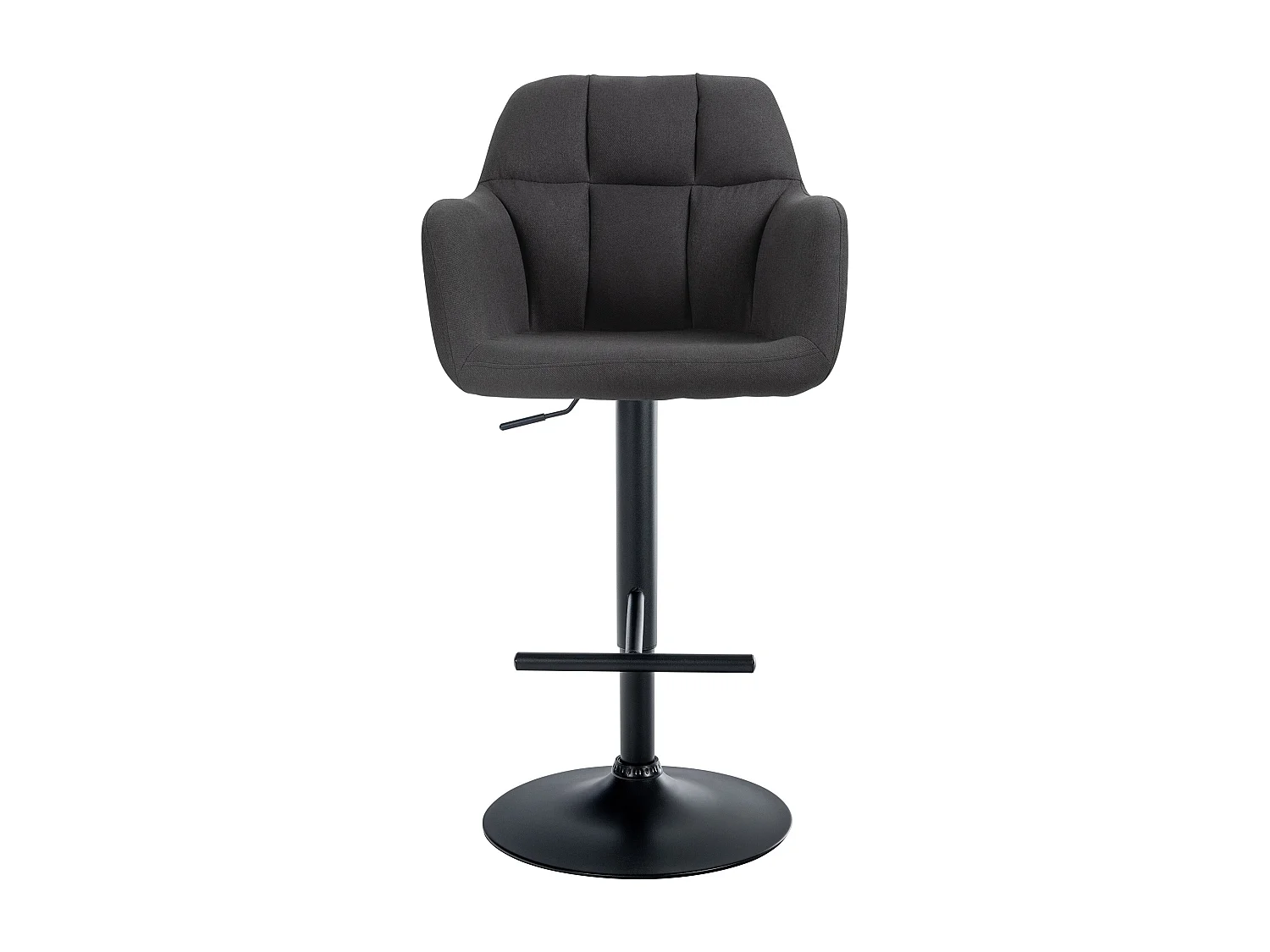 Barhocker Natoma Stoff schwarz