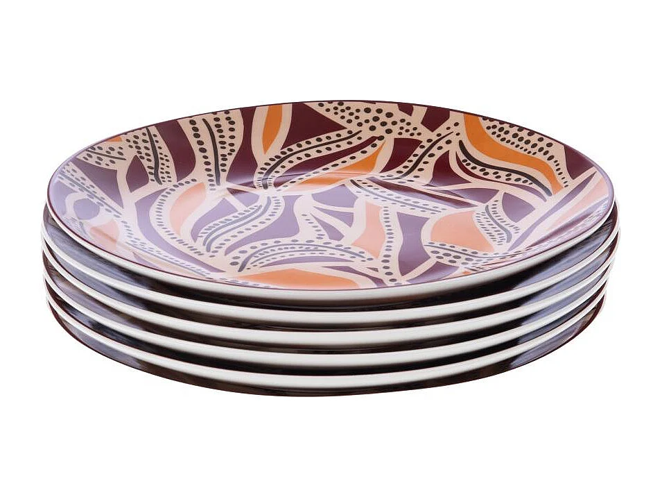 Coffret de 6 assiettes à dessert Bettina