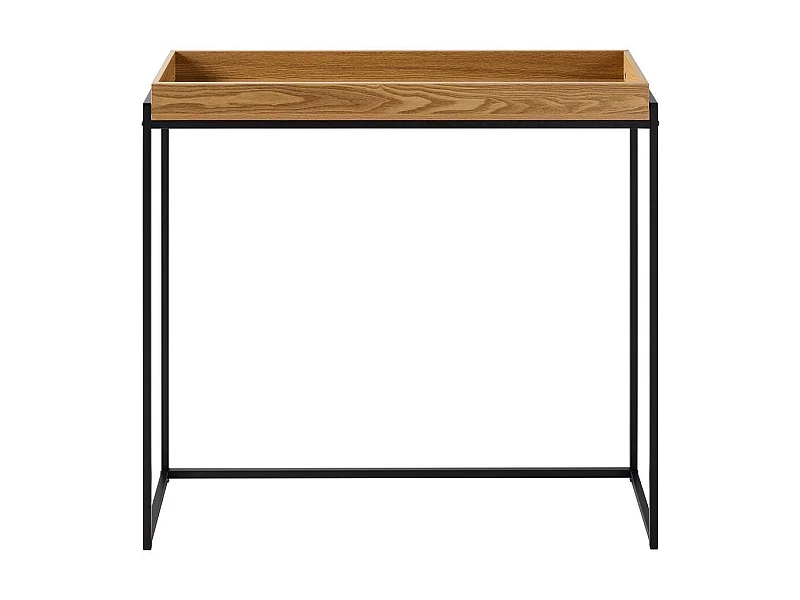 Console met opstaande rand en zwarte metalen poten L100 cm - JESSIE