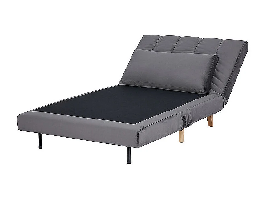 Fotel rozkładany BILLY VELVET szary